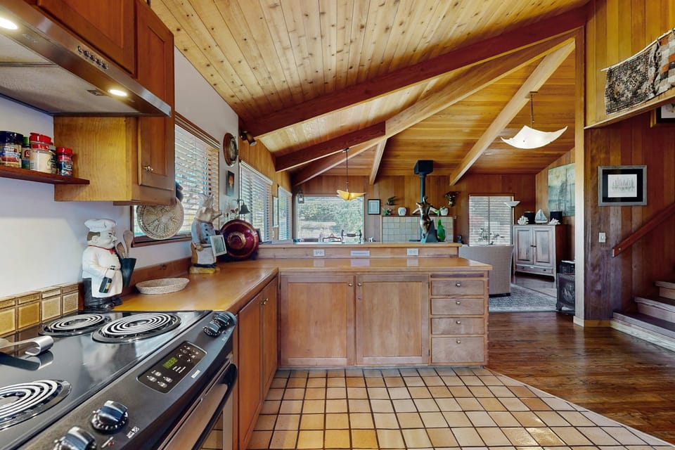 With ample counter space and natural light, this kitchen is a delightful place for both cooking and conversation.