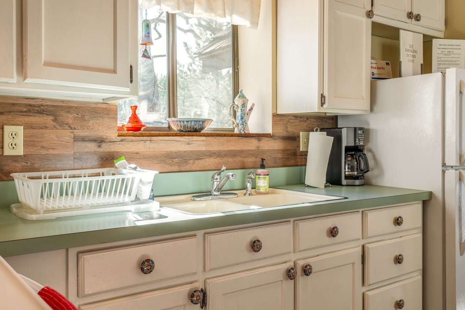 Open kitchen with views into the living area