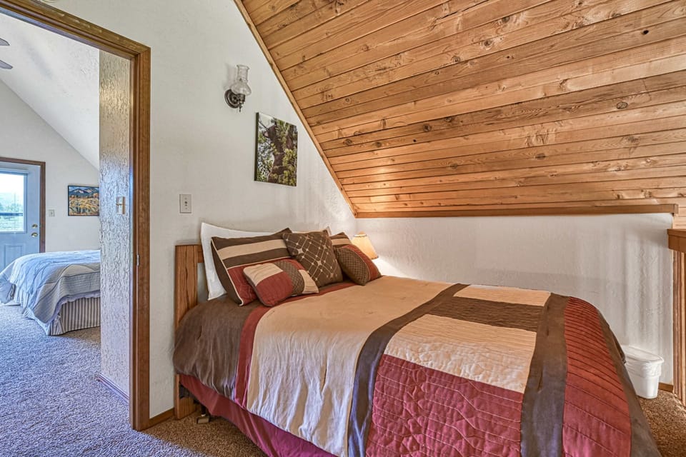 The open loft offers flexible sleeping above the great room