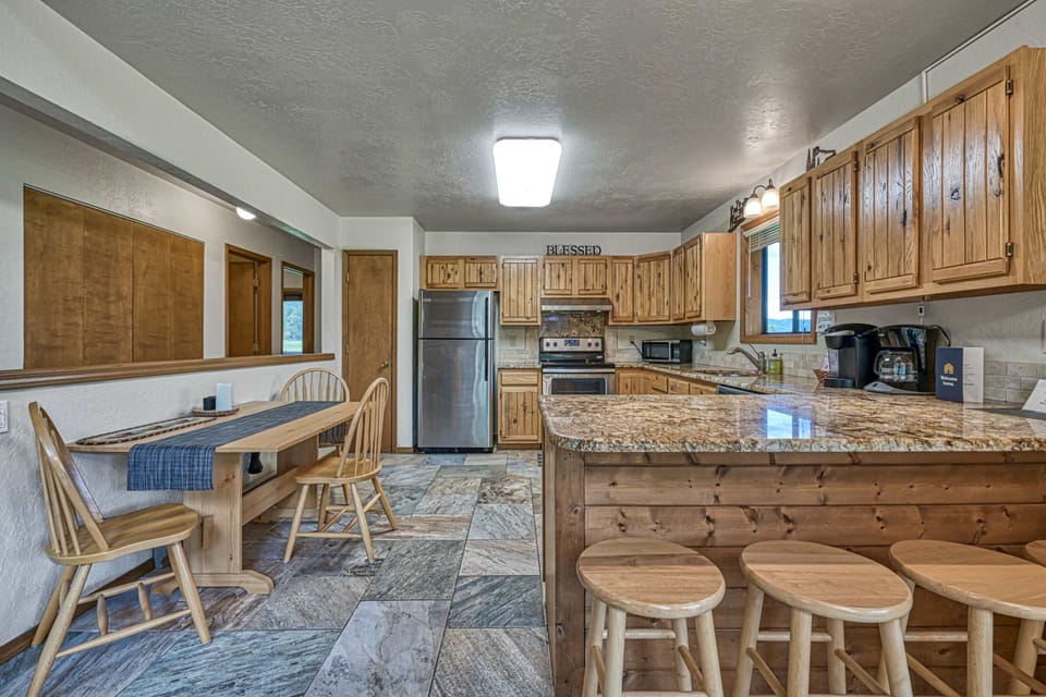 Cook with ease in the full kitchen with ample counter space