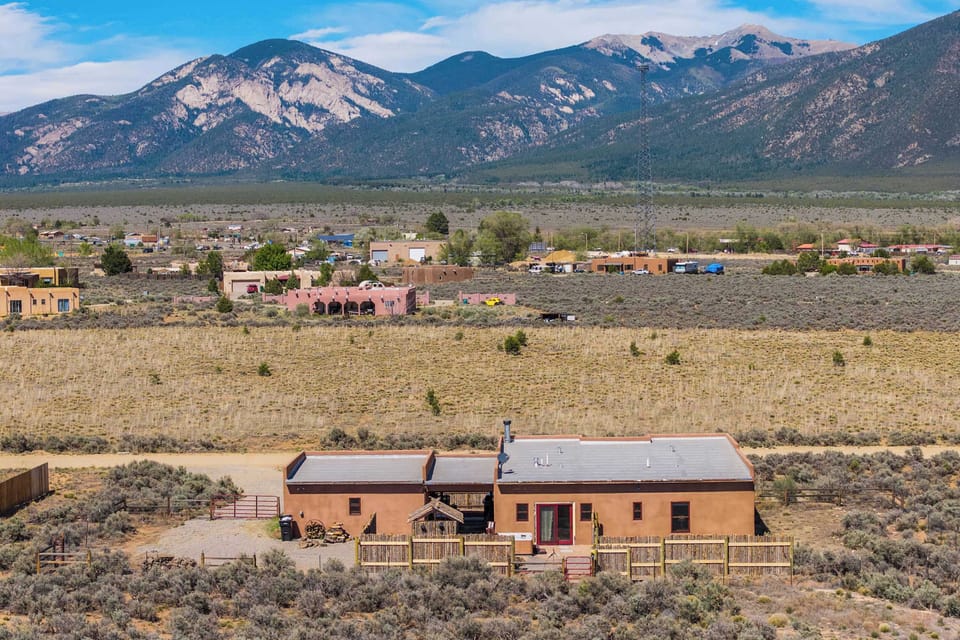 Take in the home's wide-open setting against the Sangre de Cristos