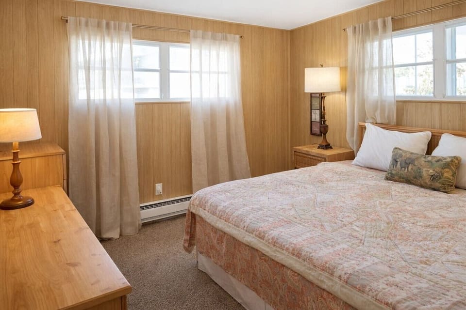 Cozy and peaceful bedroom designed for a comfortable night`s rest.