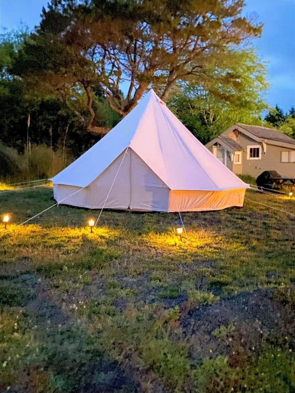 Bell Tent at night