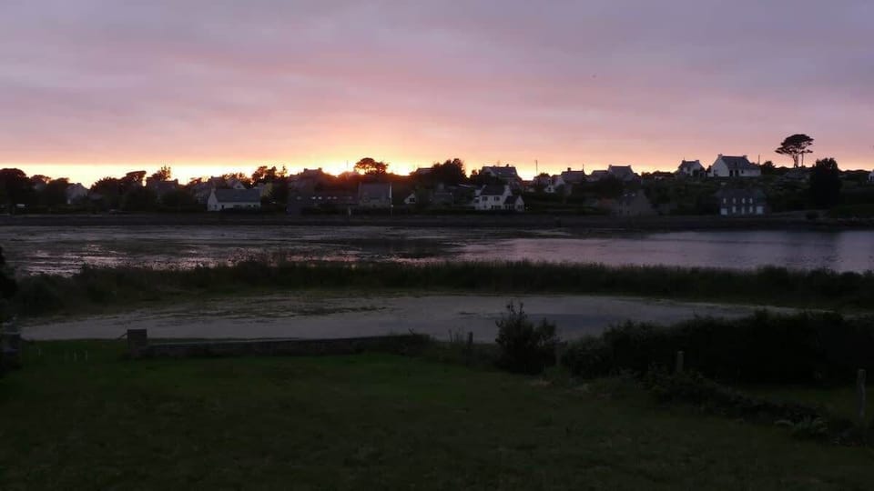 Coucher de soleil depuis la cuisine