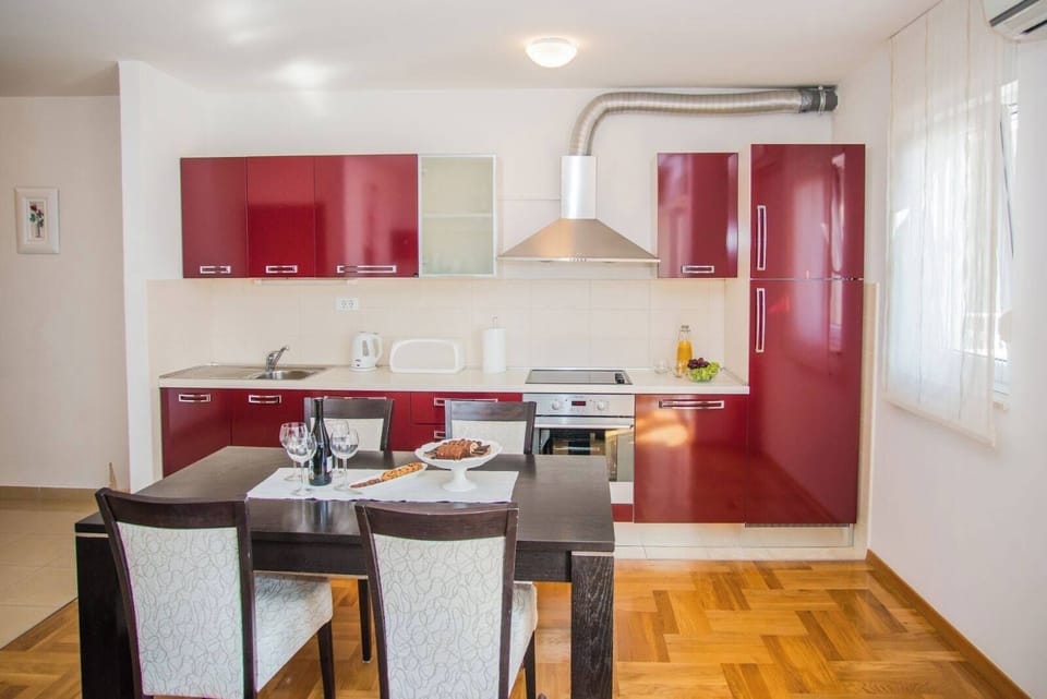Dining area and kitchen.