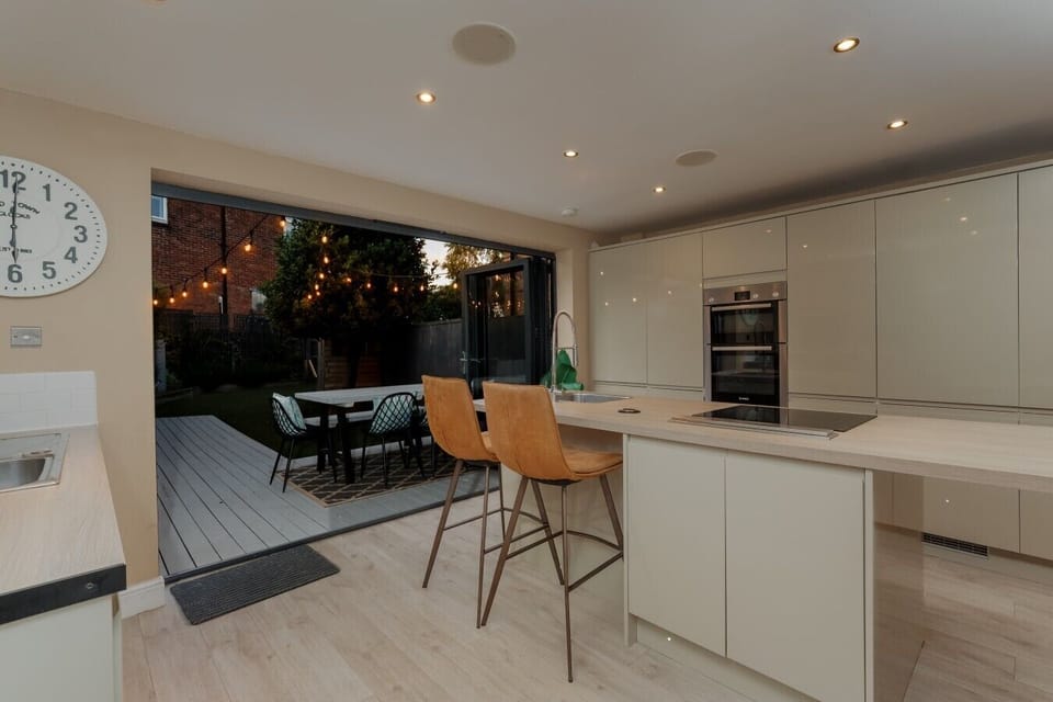 Easily bring suppers outside with the bifold doors