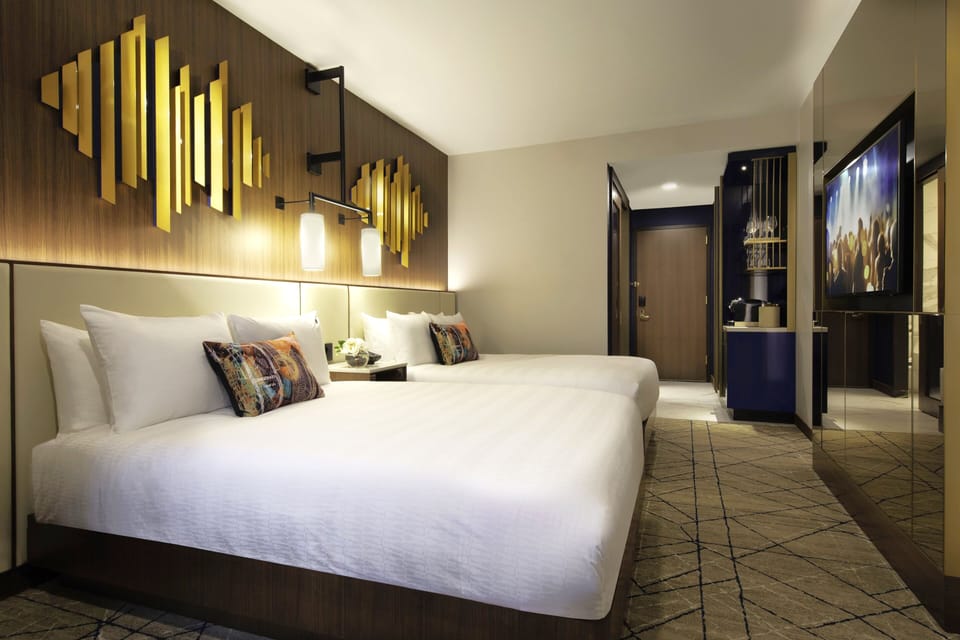 Settle in after adventures with warm lighting and sleek finishes.