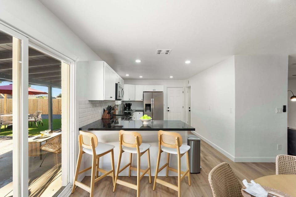 Prepare meals, try recipes, or just admire all the countertop space.