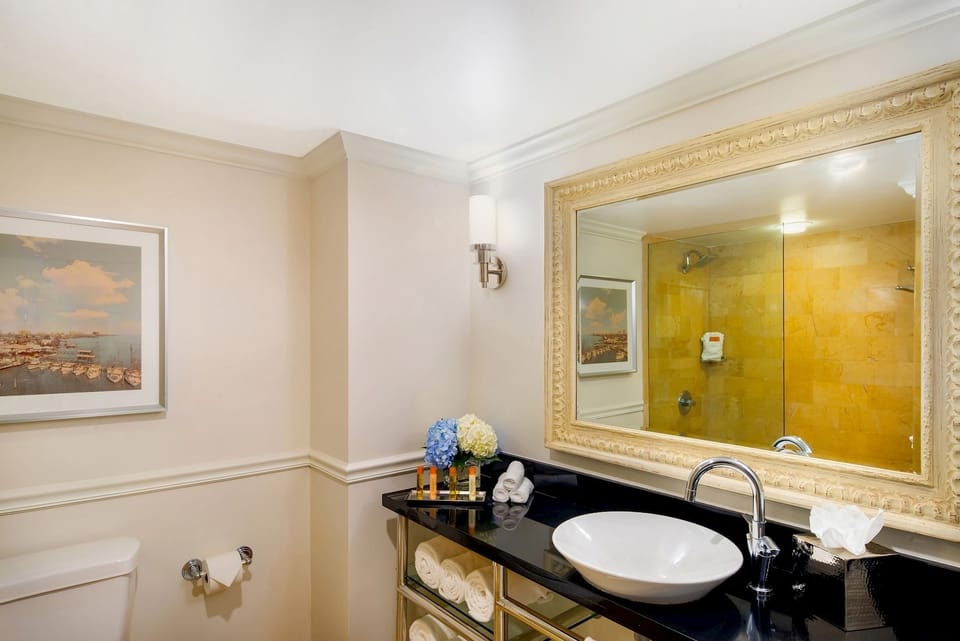 Rinse away the day in a warm, spa-like tiled shower.