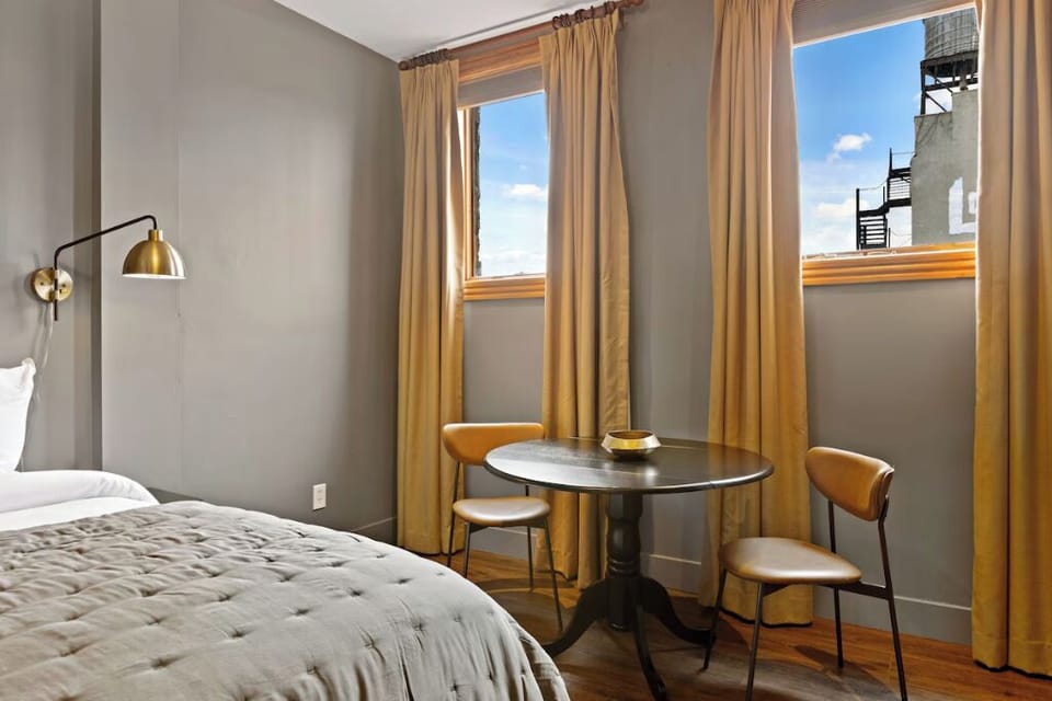 Enjoy a quiet breakfast by the window with soft daylight.