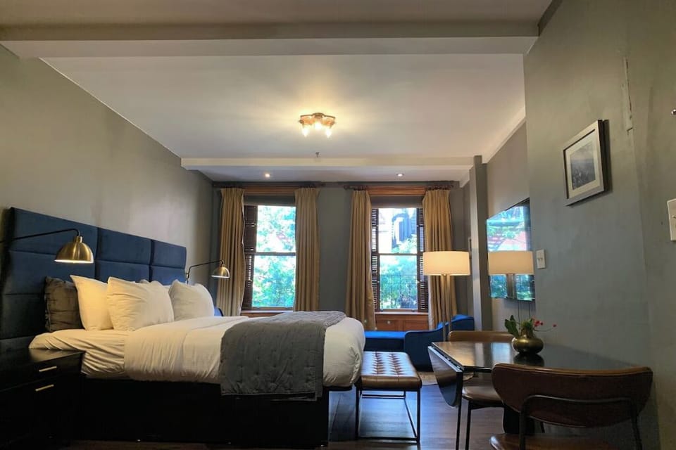 Wind down after dark in a serene, private sleeping space.