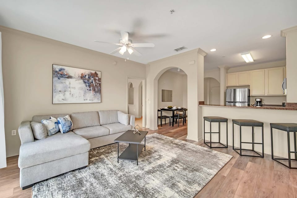 Living room with modern furnishings