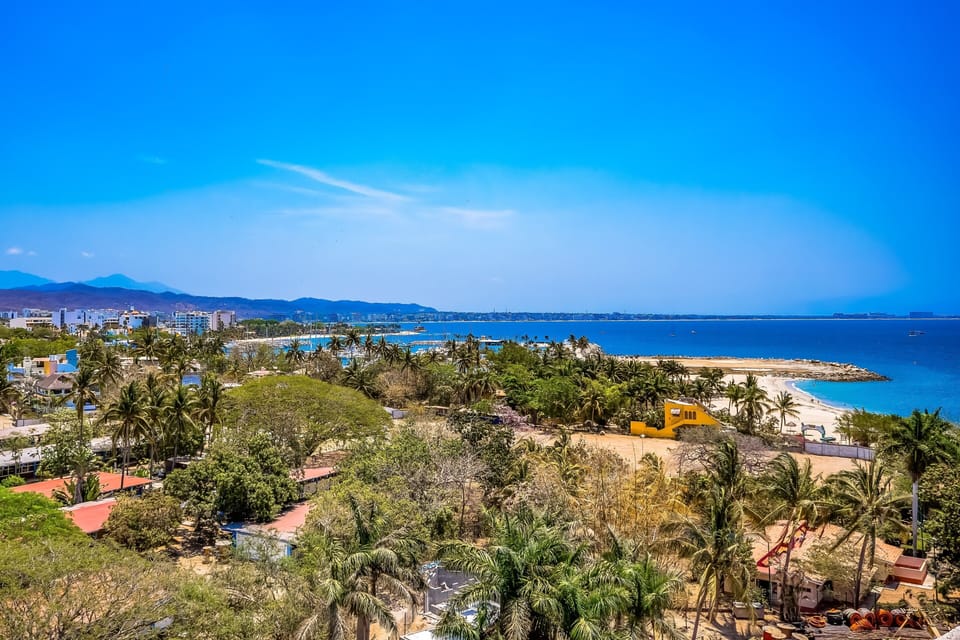 Take in sweeping views of the bay, coastline, and surrounding landscape from this elevated vantage point.