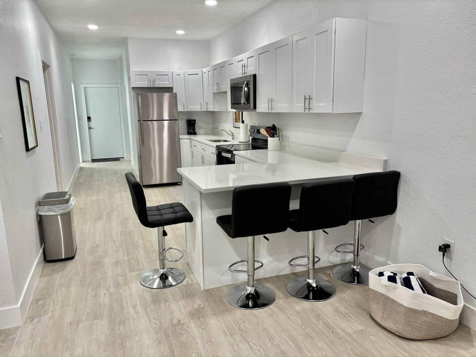 Fantastic kitchen with seating area for four.