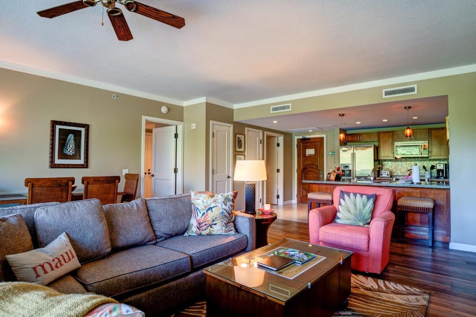 Spacious open-concept living with island charm and modern kitchen comfort. HKK-242
