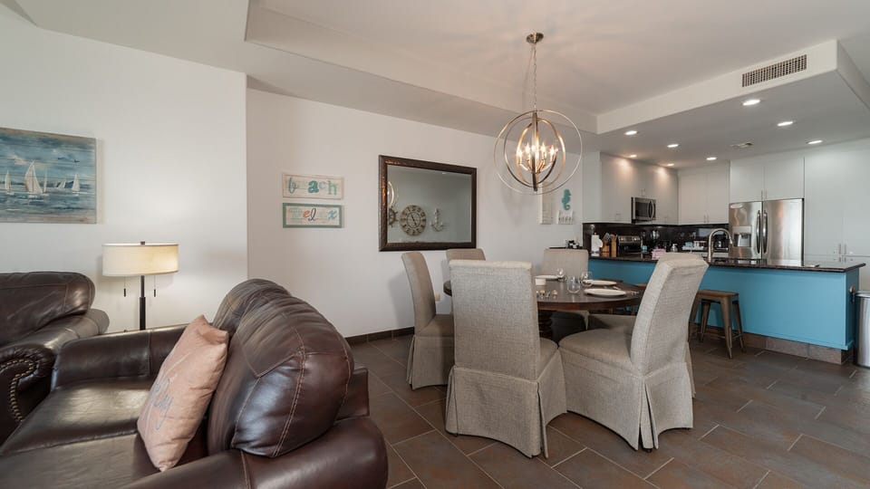 Dining table by the kitchen.