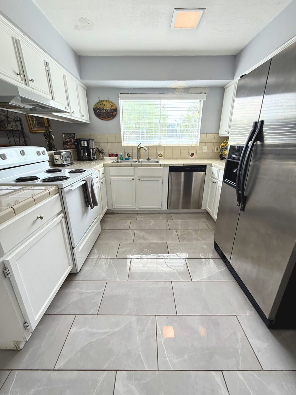 Spacious kitchen with modern appliances