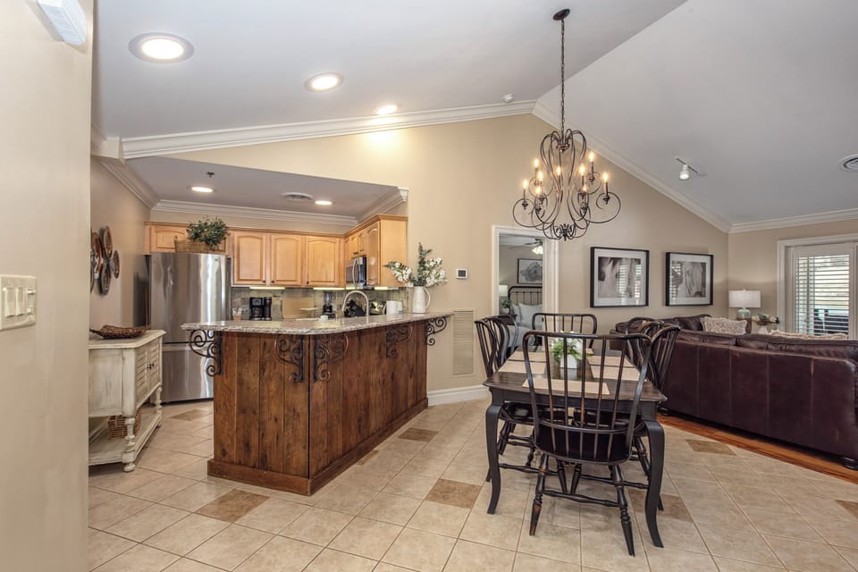 Dining area and kitchen