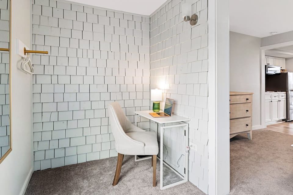 Extra space off the bedroom for work and privacy 