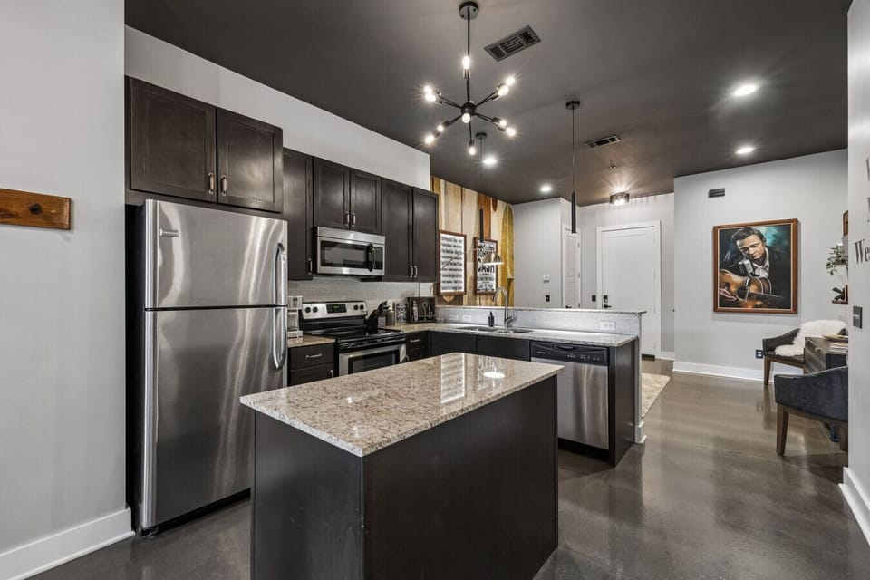 Fully Stocked Kitchen with Stainless Steel Appliances, Drip Coffee Maker and Keurig