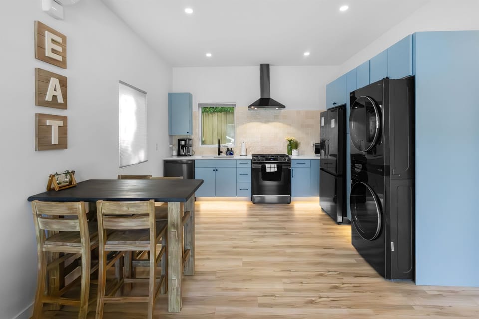Combined dining and kitchen areas
