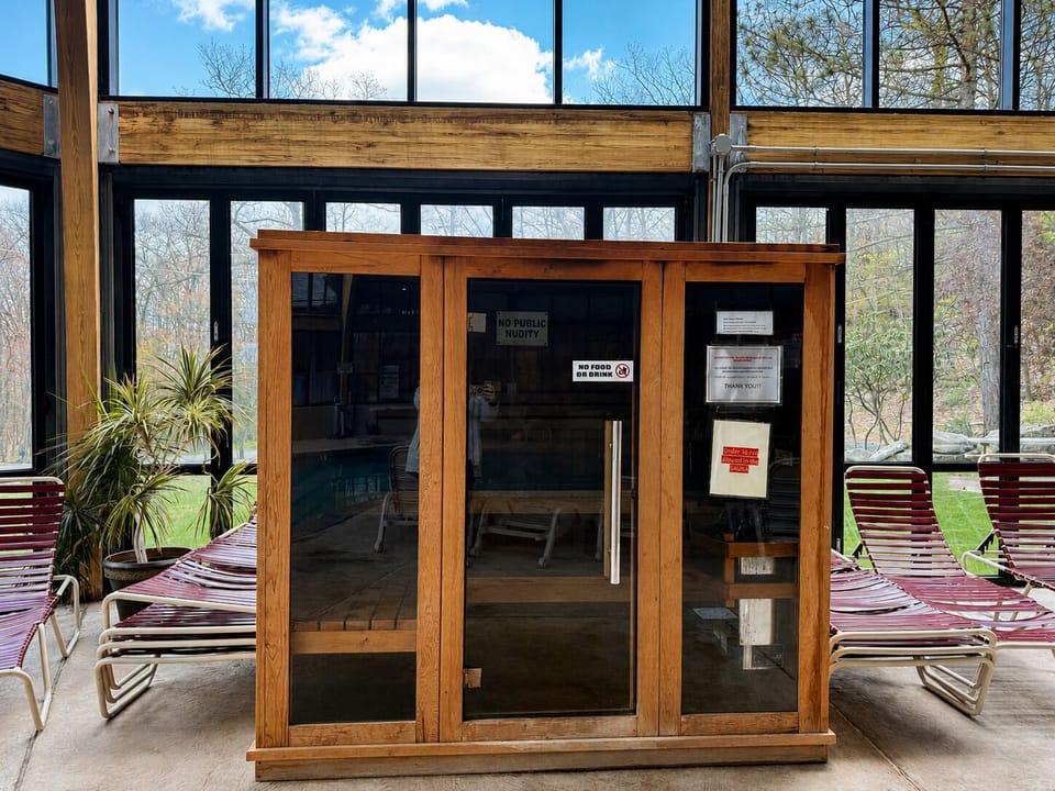 Community sauna located in the Pool area.