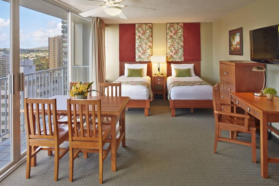 Stretch out with two cozy beds for family comfort.