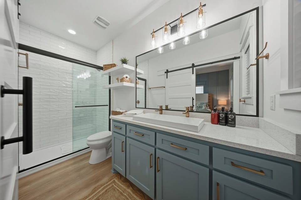 Bedroom 2's ensuite features a shower. (Still Waters)
