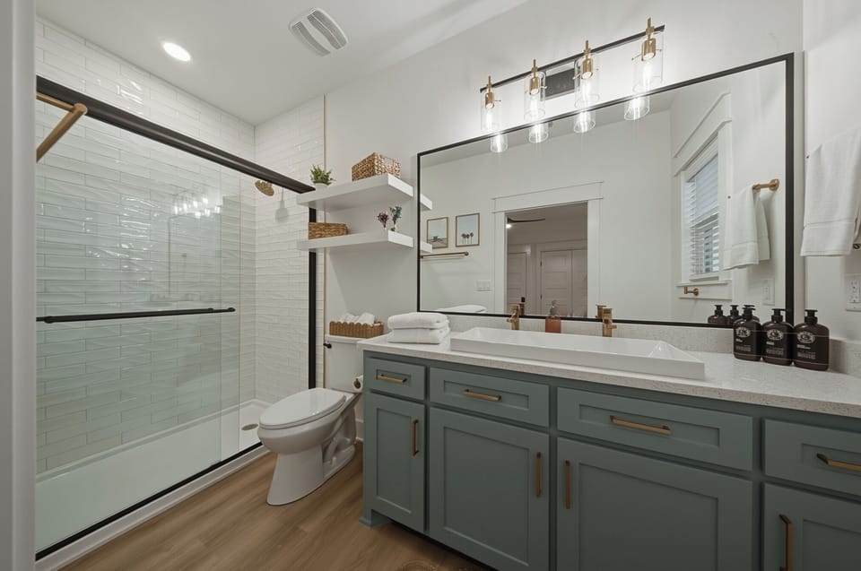 Bedroom 3's ensuite features a shower. (Still Waters)
