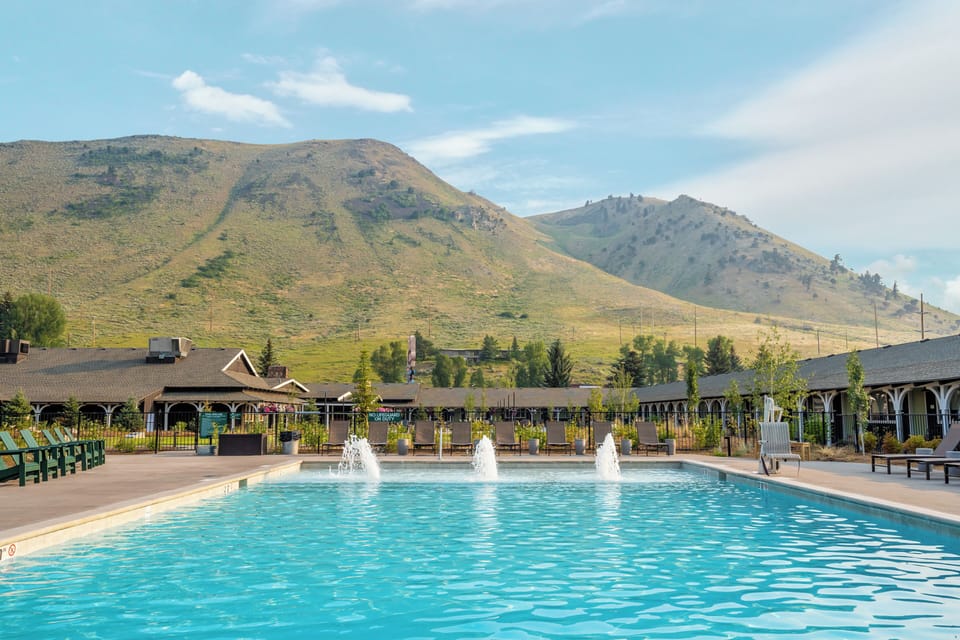 Soak up sunny poolside calm framed by open skies.