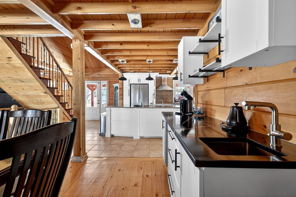 coffee bar/ wine fridge