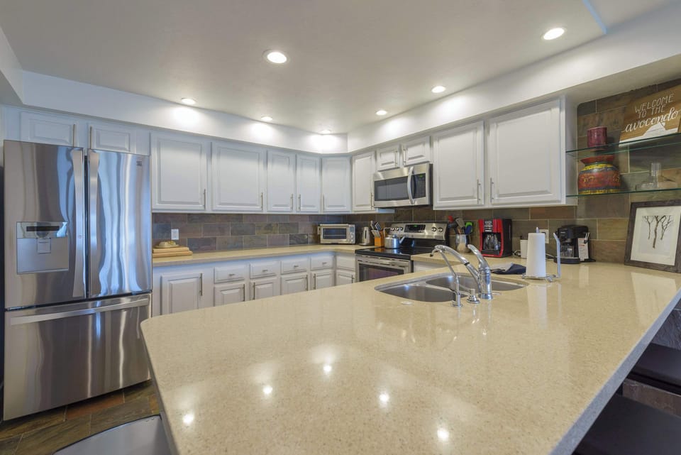 Fully stocked kitchen