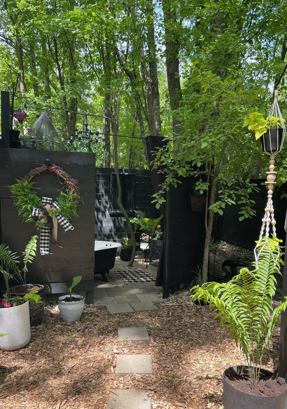 Outside bathing area 