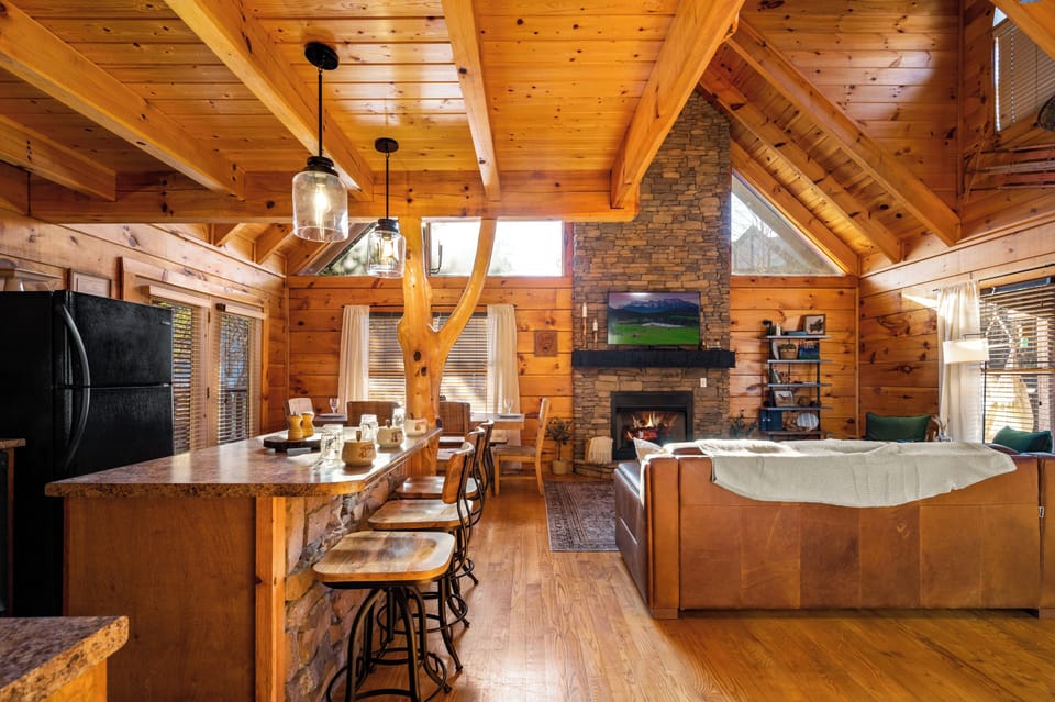 The spacious island with seating for four creates the perfect spot for casual breakfasts, snacks, or keeping the cook company while staying connected to the living area.