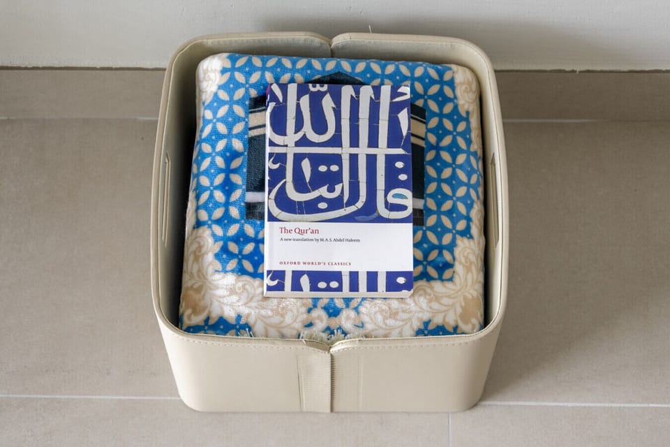 Quaran and a praying mat