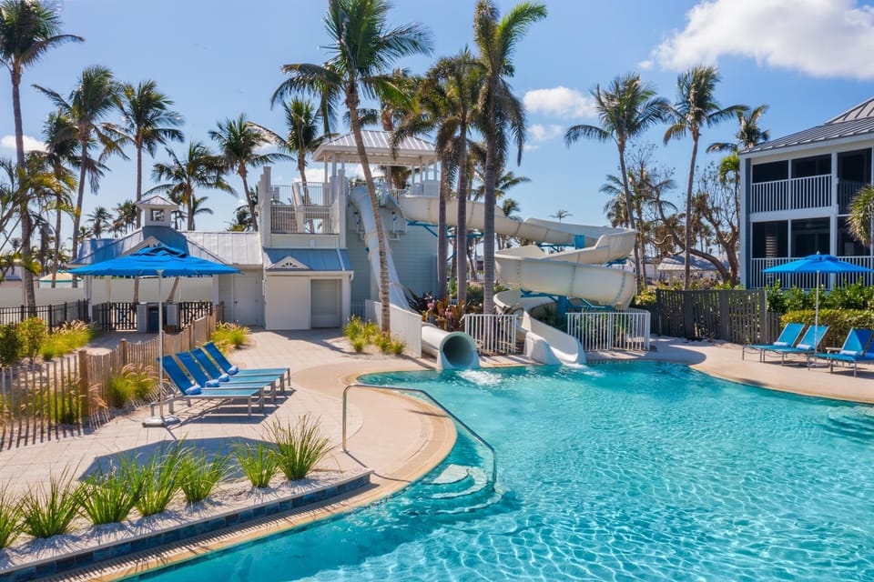 Splash into vacation mode with a fun waterslide pool day.