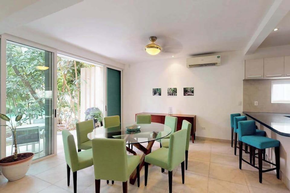 Dining table with seating for the whole group