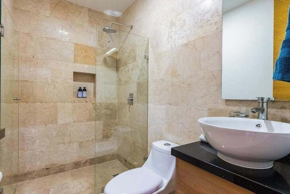 Full bathroom with vanity