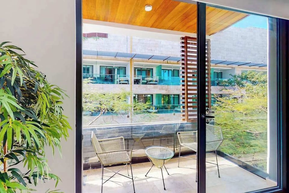 Building exterior and rooftop terrace