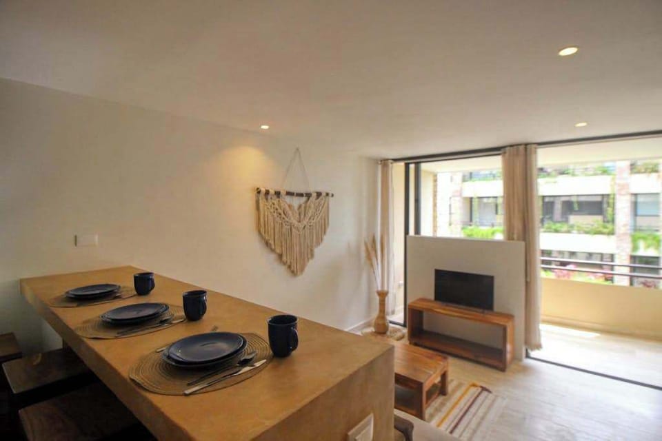 Bright studio with balcony access