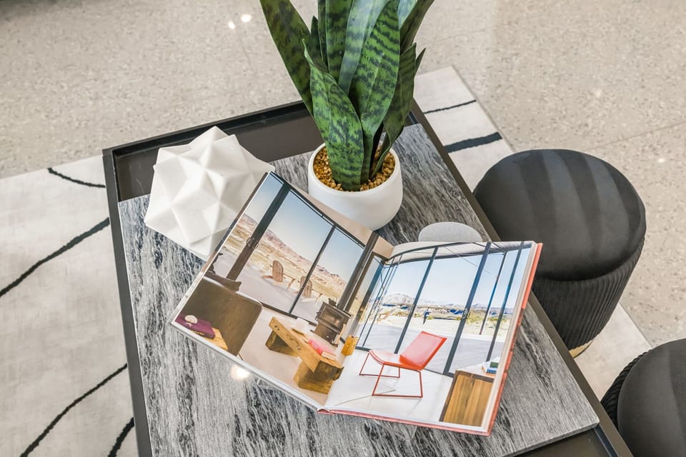 Coffee table styling with decor accents and modern design