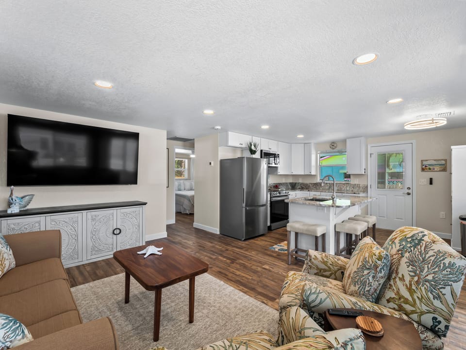 Open Living and Kitchen