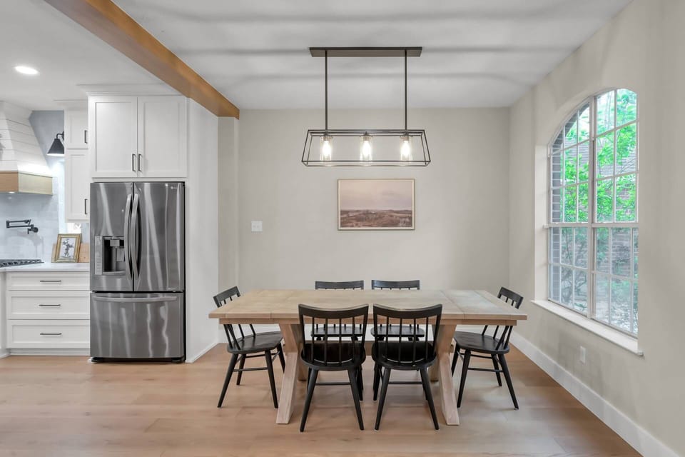 Open dining area ideal for family meals