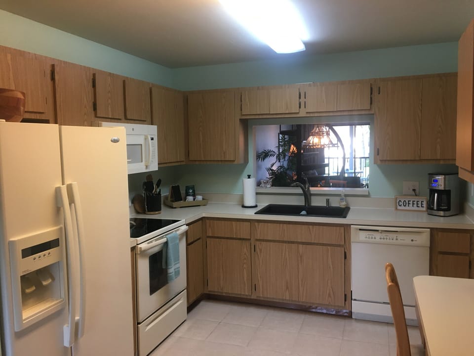 KItchen is dated, but is fully stocked with everything you need and more!
