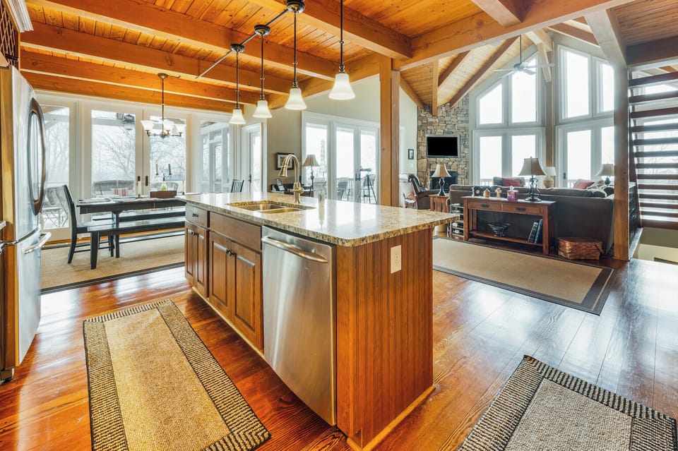 Kitchen Paradise: Experience culinary bliss in this stunning gourmet kitchen with scenic views!