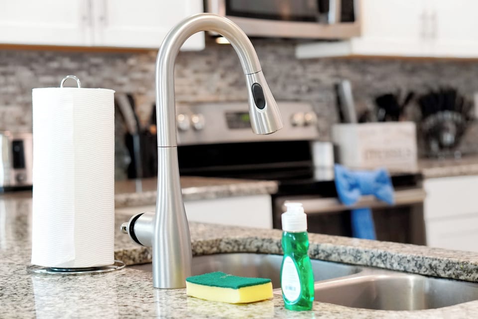 Modern appliances and sleek countertops make cooking a joy! 