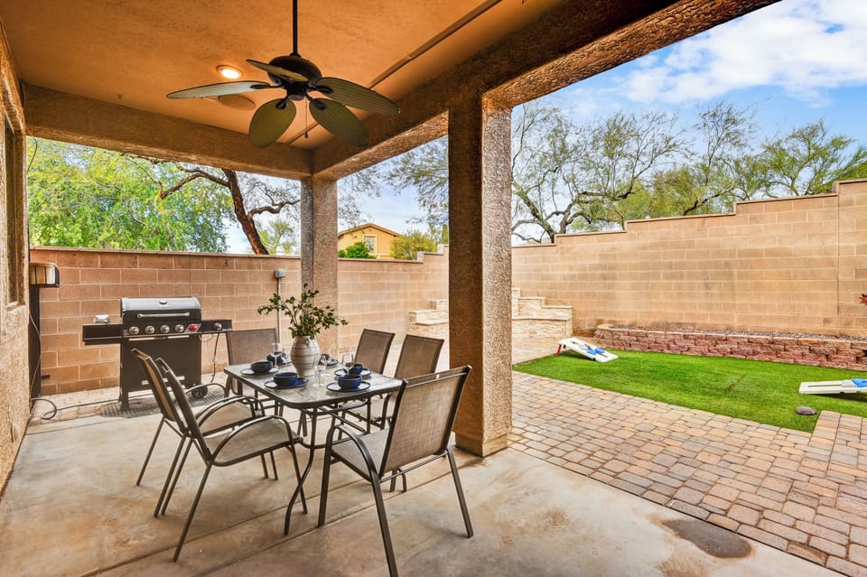 Private covered patio