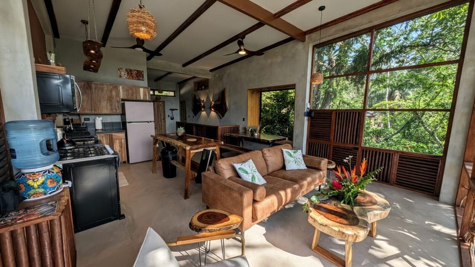 Stylish indoor living space with modern amenities near San Ignacio Belize