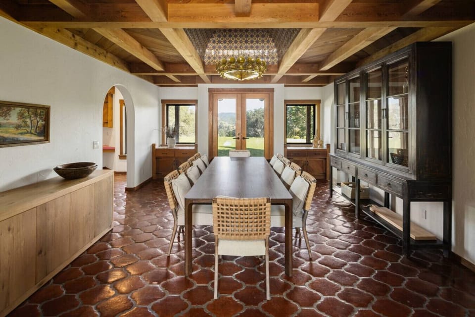 Dining room with countryside views — Main House