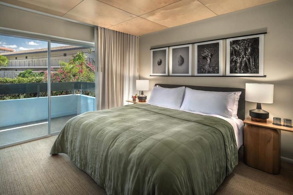 Wake up refreshed in a bright room with balcony views.